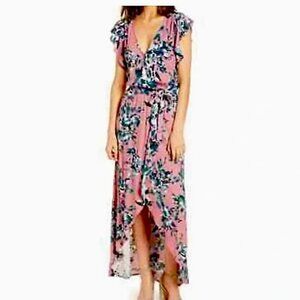 Spendid Wrap Dress with Floral Design